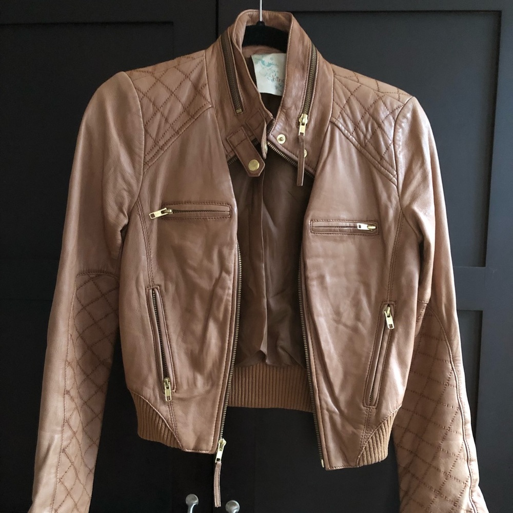 Hinge Brown Leather Jacket